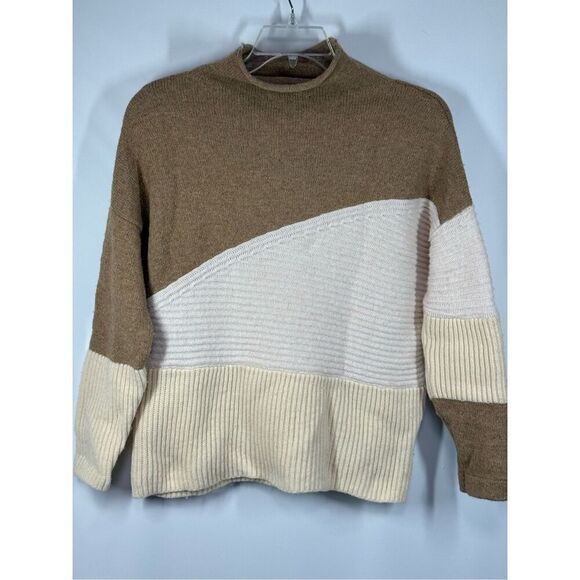 B14 - French connection wool blend color block sweater size Small - Picture 1 of 7